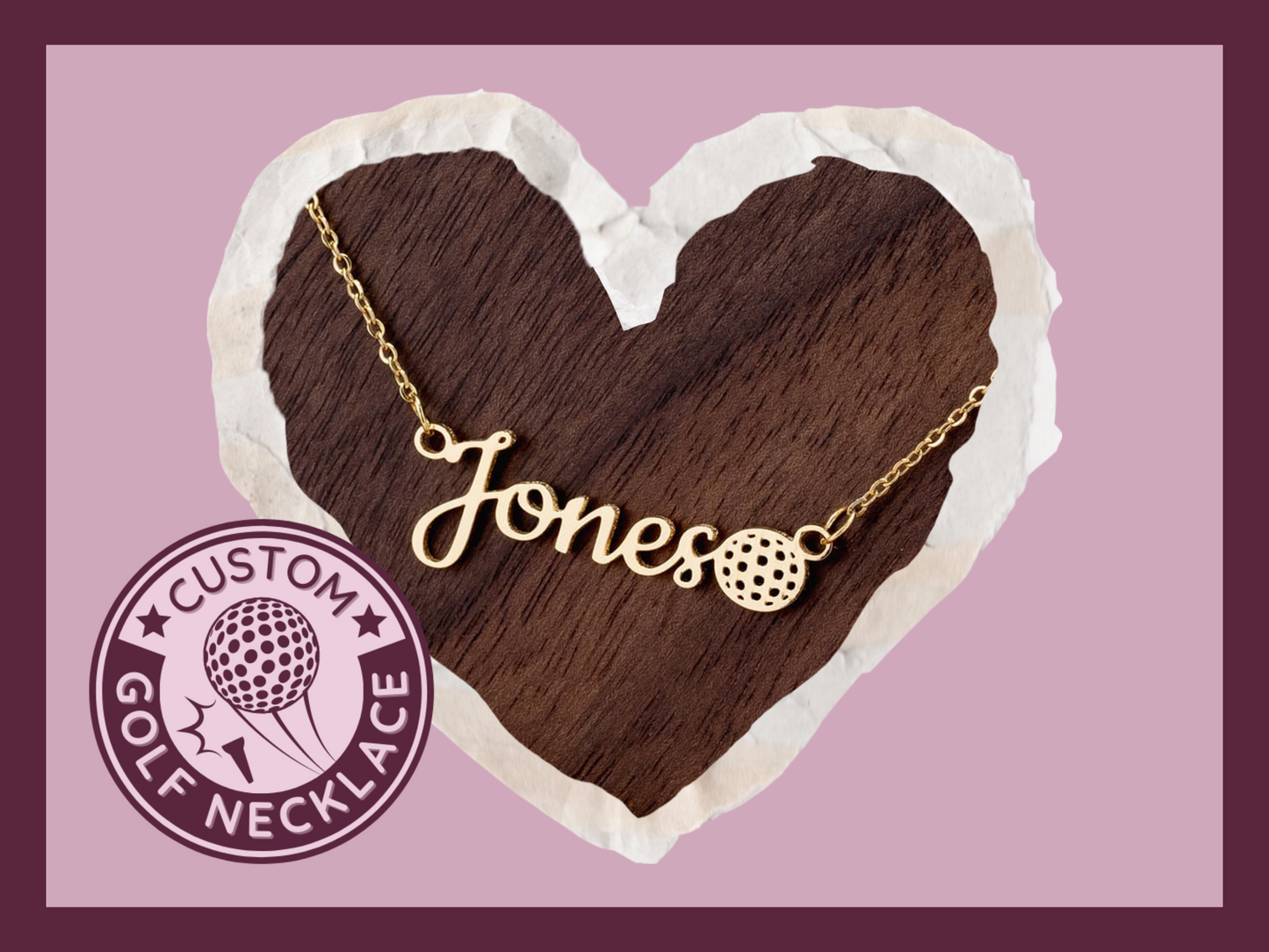 ⛳ Swing into Style with a Personalized Girls Golf Necklace! 🏌️‍♀️